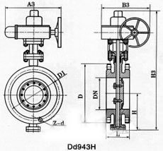 D43H三偏心硬密封蝶閥|D343H三偏心金屬硬密封蝶閥結(jié)構(gòu)圖片